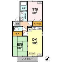 セジュール中村 B棟の間取り
