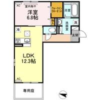 DーROOM浜野南 A棟の間取り