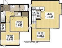 岡山県岡山市北区横井上(一戸建)の賃貸物件戸建ての間取り