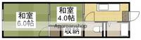岸本コーポ A棟(2K)303の間取り