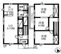 岡山県倉敷市西阿知町西原(一戸建)の賃貸物件戸建ての間取り