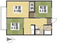 万寿東ハイツの間取り