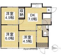 岡山県倉敷市中島(一戸建)の賃貸物件戸建ての間取り