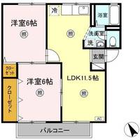 プレジール小野 E棟の間取り