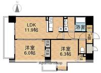 岡山県岡山市北区田町1丁目の賃貸マンションの間取り