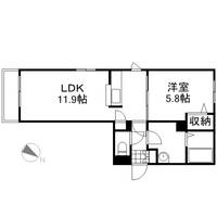 岡山県岡山市南区新保の賃貸アパートの間取り