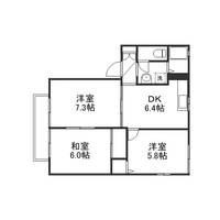 岡山県岡山市中区高島新屋敷の賃貸アパートの間取り