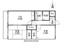 岡山県岡山市東区瀬戸町光明谷の賃貸マンションの間取り