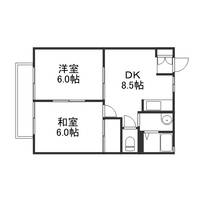 岡山県岡山市中区高島新屋敷の賃貸アパートの間取り
