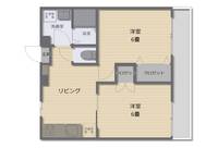 サカエマンション203号室の間取り