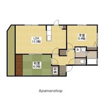 広島県広島市安佐南区緑井3丁目の賃貸アパートの間取り