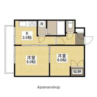 広島県広島市東区温品2丁目の賃貸マンションの間取り
