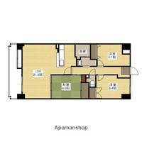 広島県広島市中区白島九軒町の賃貸マンション602の間取り