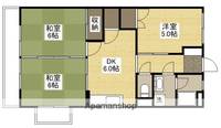 広島県広島市東区牛田早稲田2丁目の賃貸マンション301の間取り