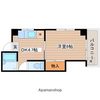 広島県広島市中区南竹屋町の賃貸マンションの間取り
