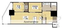 広島県広島市中区東白島町の賃貸マンションの間取り