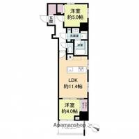 広島県広島市東区上大須賀町の賃貸マンションの間取り