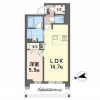 広島県広島市中区三川町の賃貸マンションの間取り