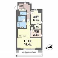 広島県広島市中区三川町の賃貸マンションの間取り