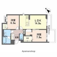 広島県広島市東区矢賀2丁目の賃貸マンションの間取り