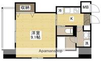 広島県広島市中区大手町5丁目の賃貸マンションの間取り