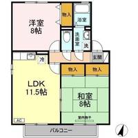セジュール友清D棟の間取り