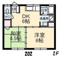 広島県広島市佐伯区五日市中央5丁目の賃貸アパートの間取り