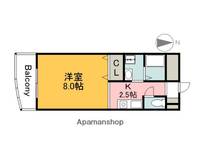 広島県廿日市市宮内の賃貸マンションの間取り