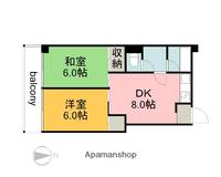 広島県広島市西区南観音1丁目の賃貸マンションの間取り