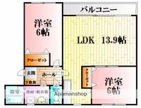 広島県広島市安佐北区三入6丁目の賃貸マンションの間取り