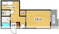 広島県広島市西区大芝3丁目の賃貸マンションの間取り