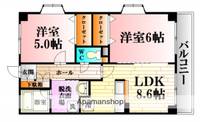 広島県広島市安佐北区可部東2丁目の賃貸マンションの間取り