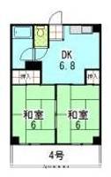 広島県広島市中区吉島西3丁目の賃貸マンションの間取り