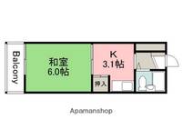 広島県広島市中区江波西2丁目の賃貸マンションの間取り