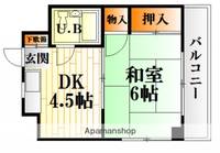 広島県広島市安佐北区可部9丁目の賃貸マンションの間取り