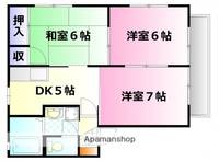 広島県広島市安佐南区川内1丁目の賃貸アパートの間取り