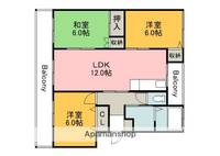 広島県広島市佐伯区三宅4丁目の賃貸マンションの間取り