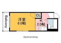広島県広島市東区戸坂くるめ木2丁目の賃貸マンションの間取り