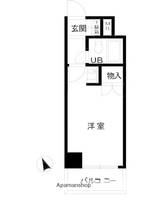 広島県広島市中区宝町の賃貸マンションの間取り