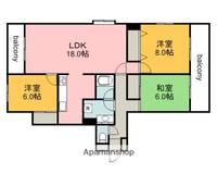 広島県広島市佐伯区皆賀2丁目の賃貸マンション302の間取り