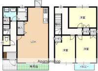 広島県広島市西区南観音5丁目の賃貸テラスハウスの間取り