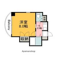 広島県広島市中区宝町の賃貸マンションの間取り