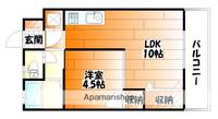 広島県広島市南区宇品東7丁目の賃貸マンション202の間取り