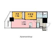 広島県広島市中区東白島町の賃貸マンションの間取り