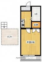 広島県広島市東区戸坂桜東町の賃貸アパートの間取り