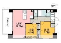 広島県広島市南区宇品海岸1丁目の賃貸マンションの間取り