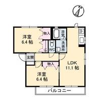 広島県広島市安佐北区亀山5丁目の賃貸アパートの間取り