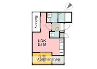 広島県広島市安佐南区西原2丁目の賃貸アパートの間取り