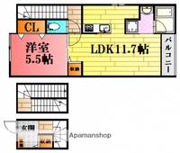 広島県広島市安佐北区可部2丁目の賃貸アパート303の間取り