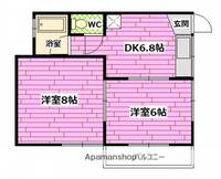 広島県広島市安芸区中野東6丁目の賃貸マンションの間取り